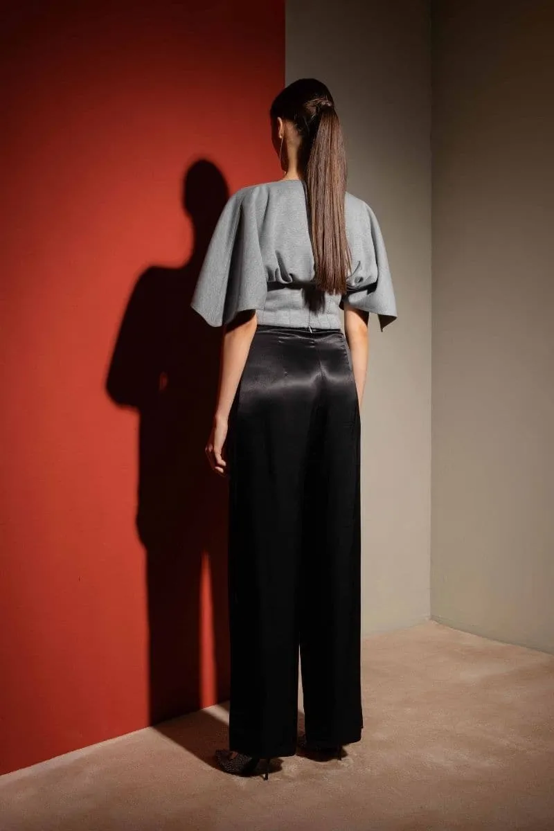 BLACK WIDE LEG PANTS