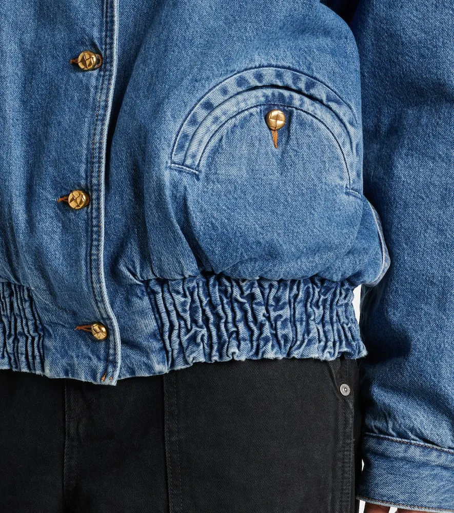Blaze Milano Milano Nariida Sapphire denim bomber jacket