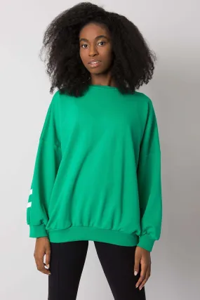 Cozy Cotton Blend Sweatshirt with Large Back Inscription
