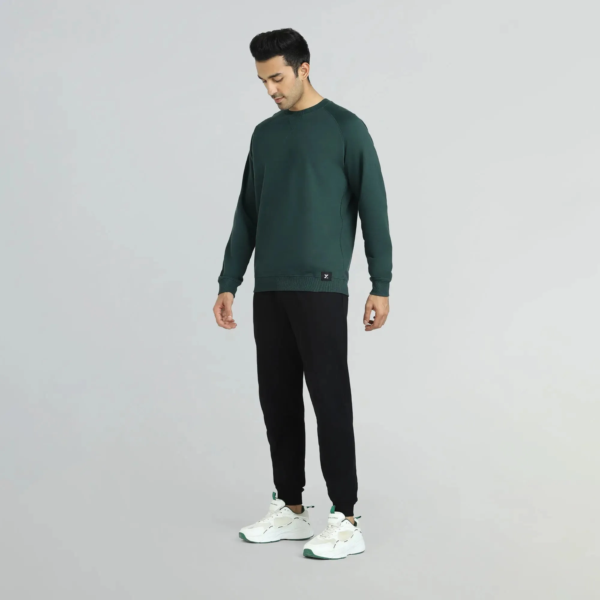 Cruze French Terry Cotton Sweatshirts Forest Green