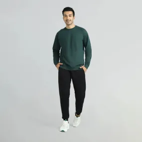 Cruze French Terry Cotton Sweatshirts Forest Green