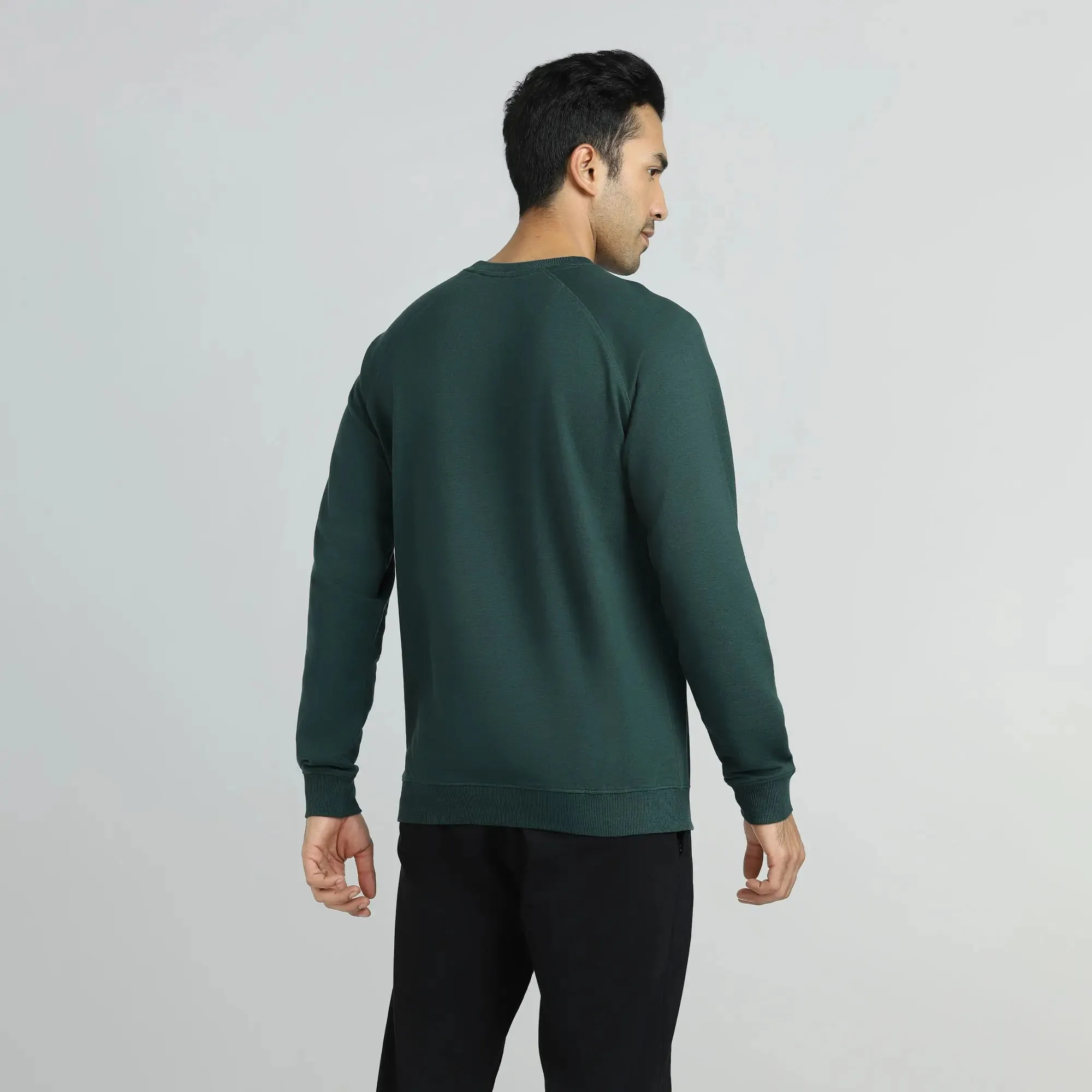 Cruze French Terry Cotton Sweatshirts Forest Green