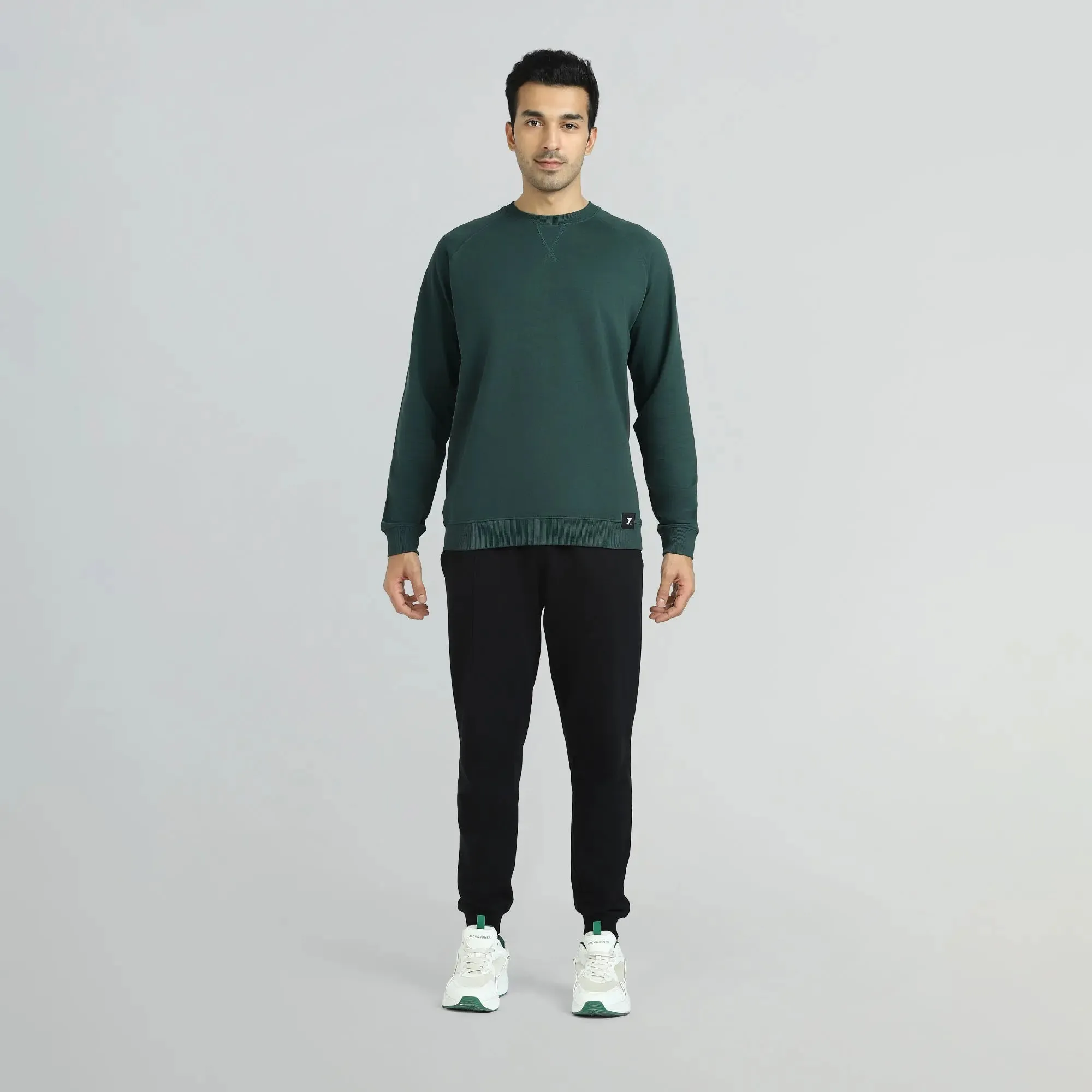 Cruze French Terry Cotton Sweatshirts Forest Green