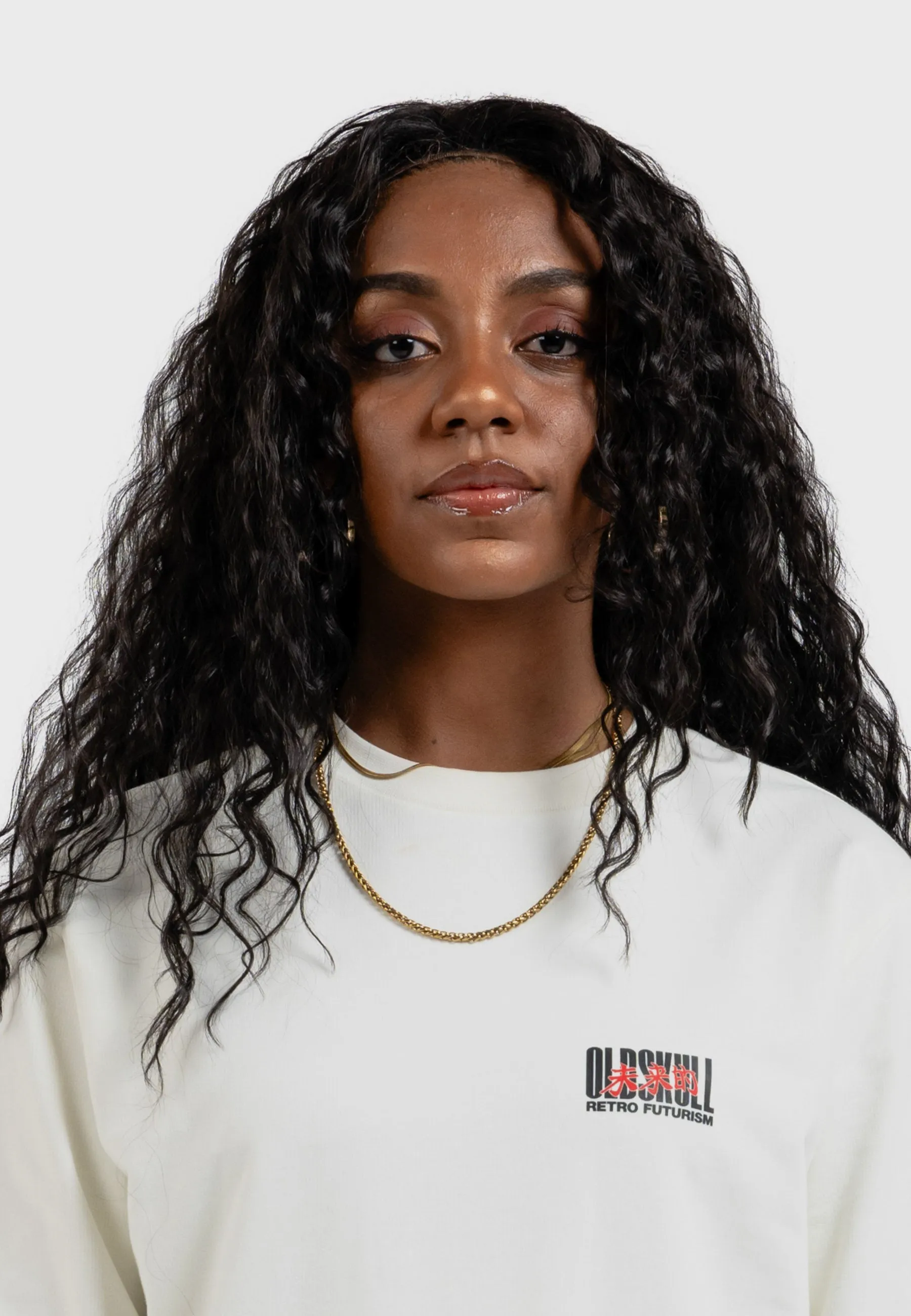 Cyber Racer Backprint Sweatshirt Off White