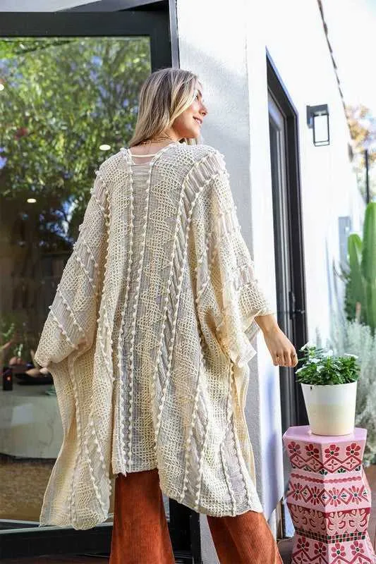 DANA Embroidered Zig Zag Soft Kimono