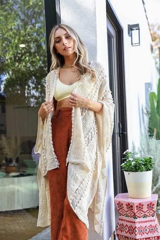 DANA Embroidered Zig Zag Soft Kimono
