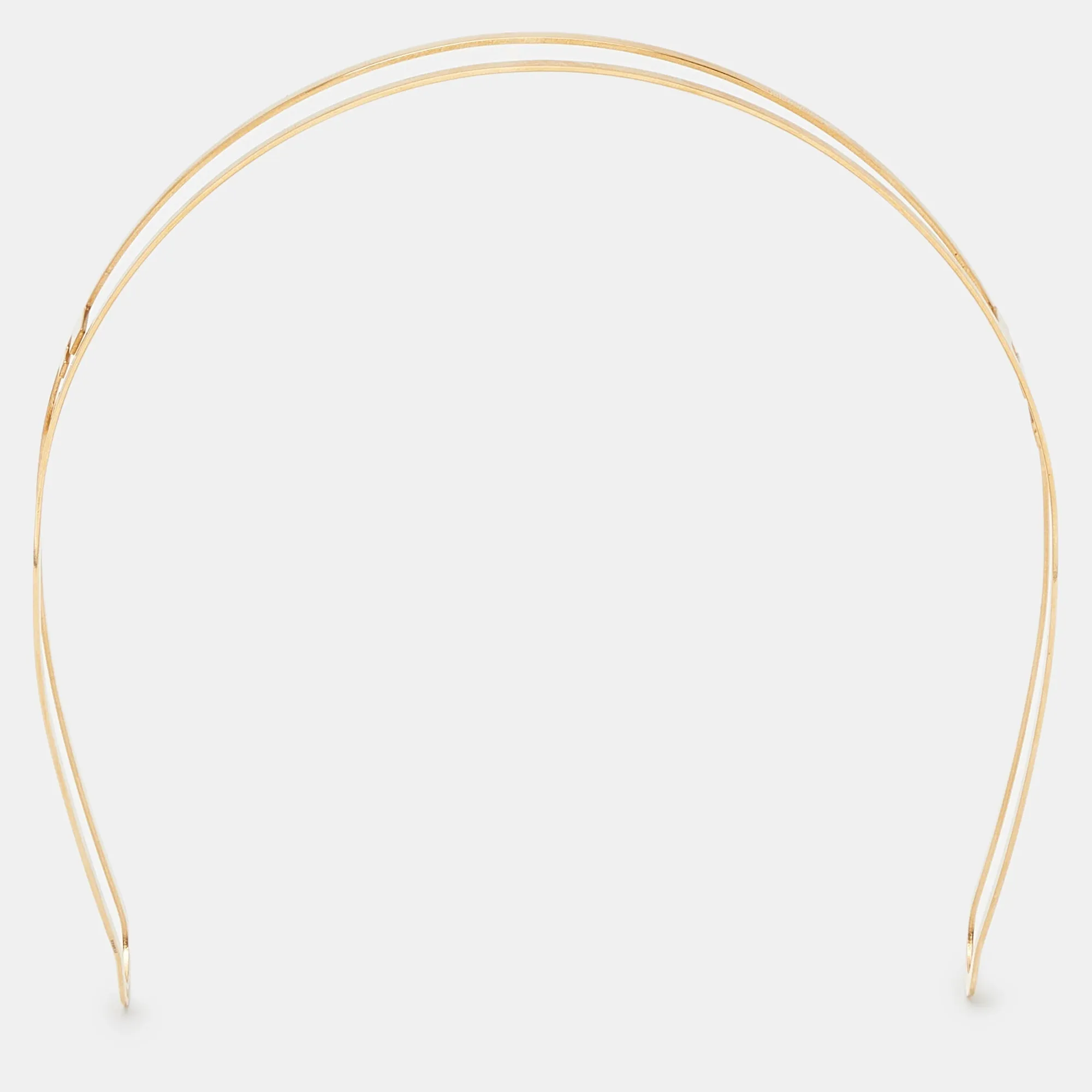 Fendi Ff Gold Tone Headband