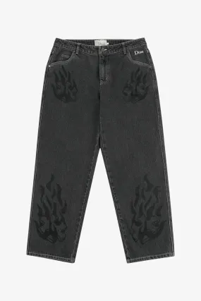 Flamepuzz Relaxed Denim Pants