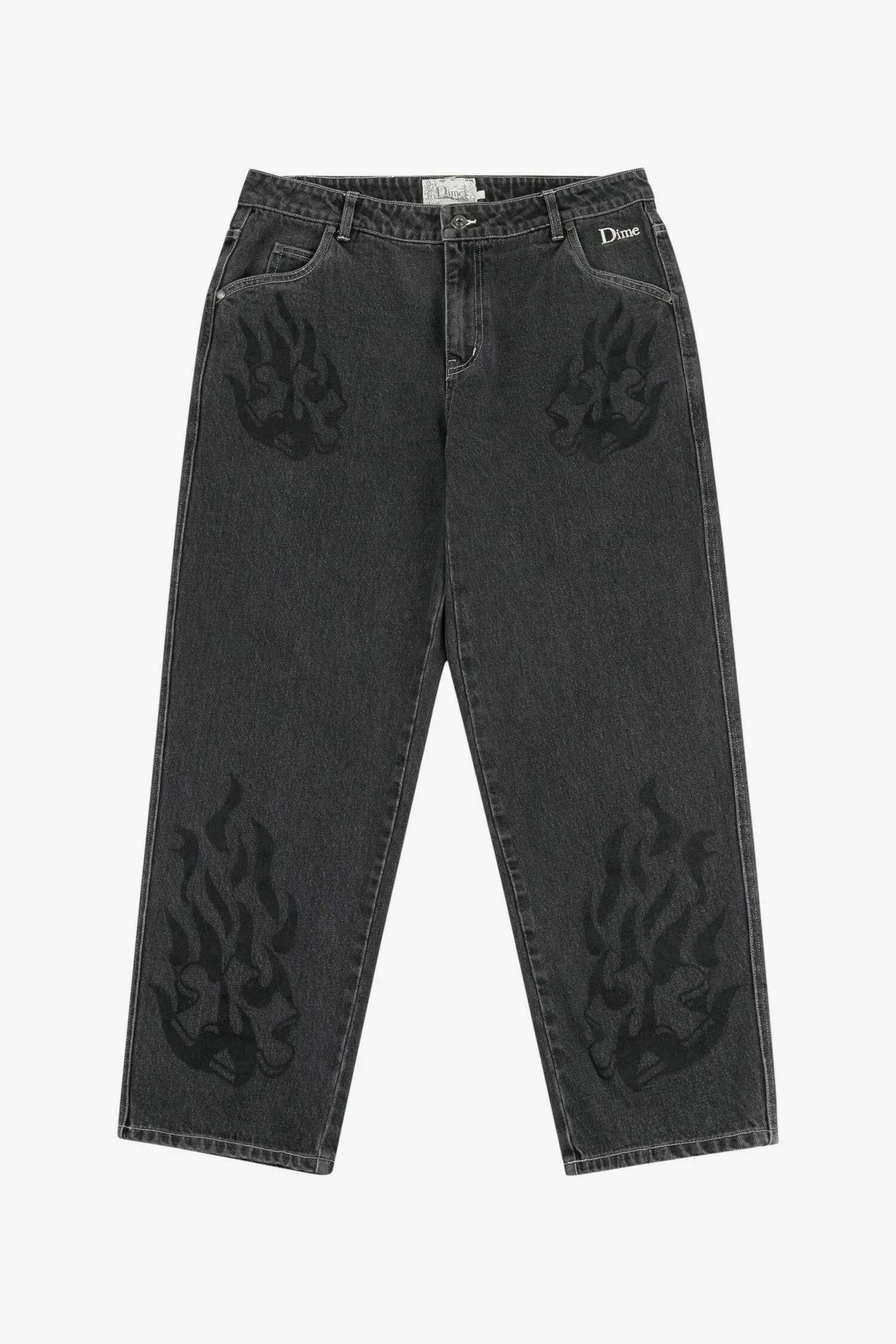 Flamepuzz Relaxed Denim Pants