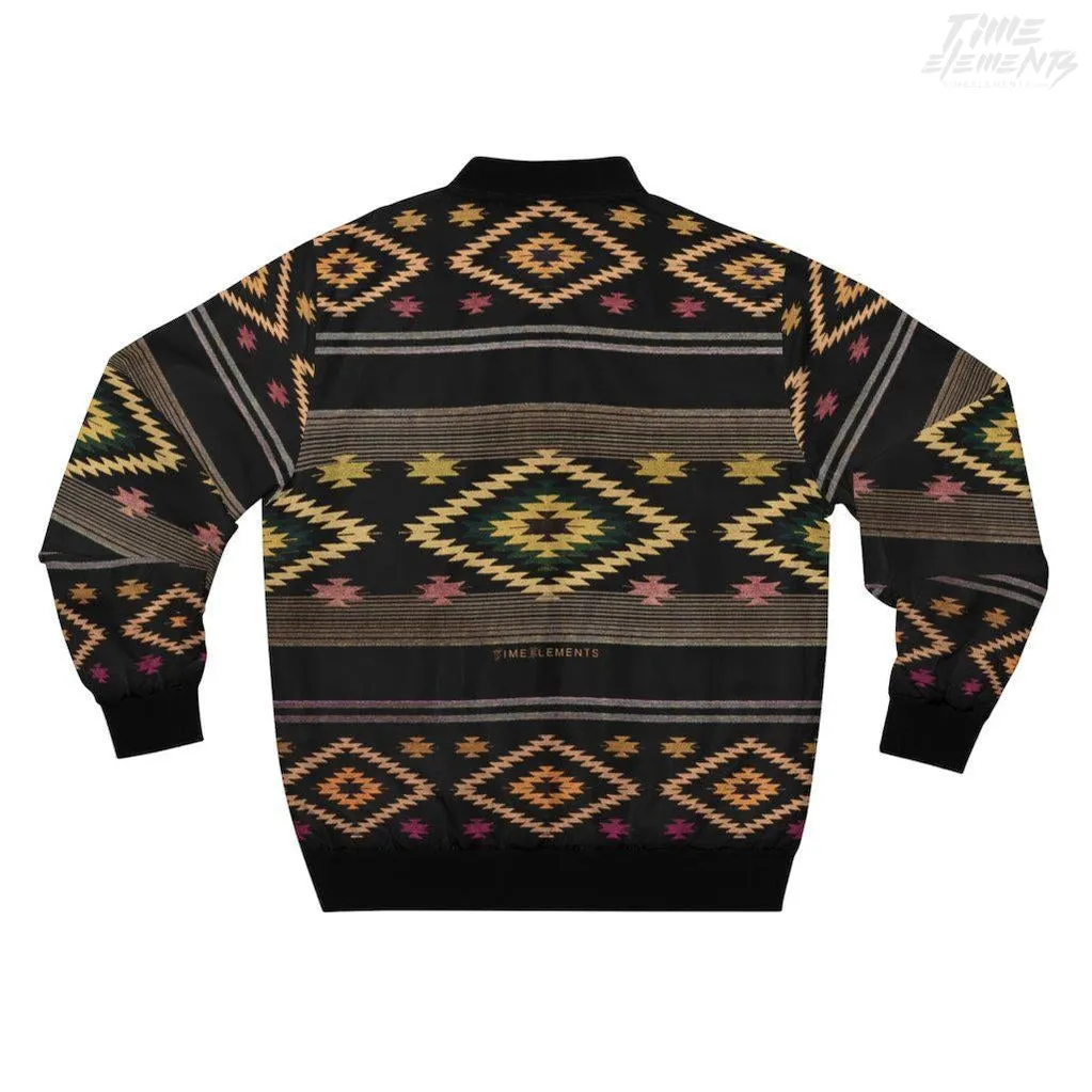 Funky Shaman Black Gold | Native American Lightweight Bomber Jacket