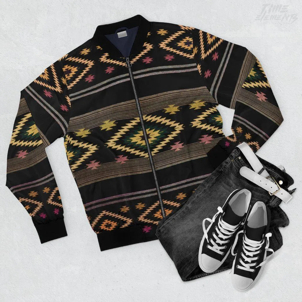 Funky Shaman Black Gold | Native American Lightweight Bomber Jacket