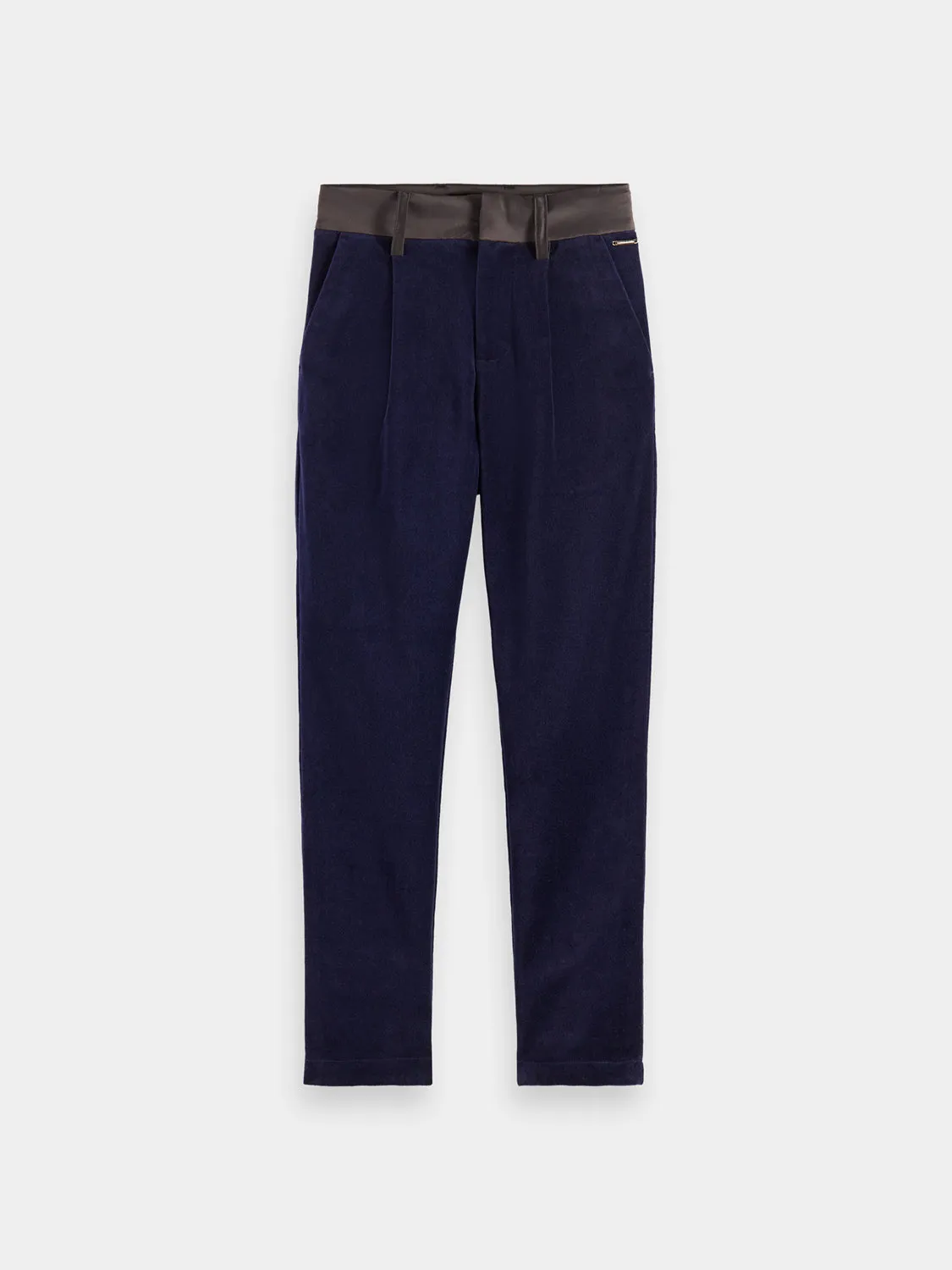 Kids - Relaxed slim fit velvet dress pants