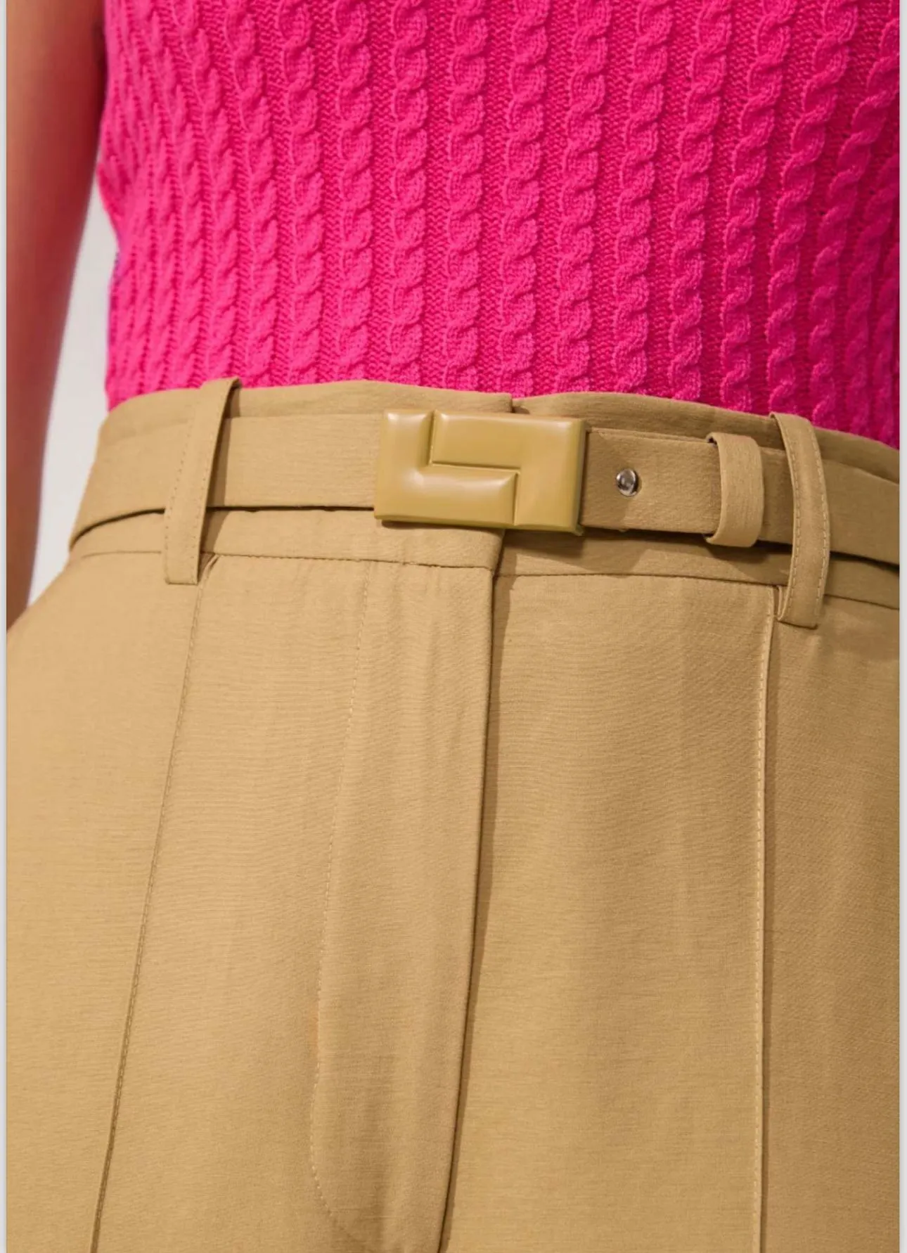 Lore - Wide Leg Pants Thin Belt Essentials