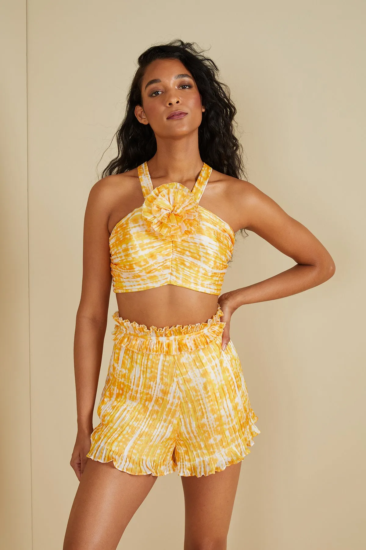 Lux High Waisted Pleated Short