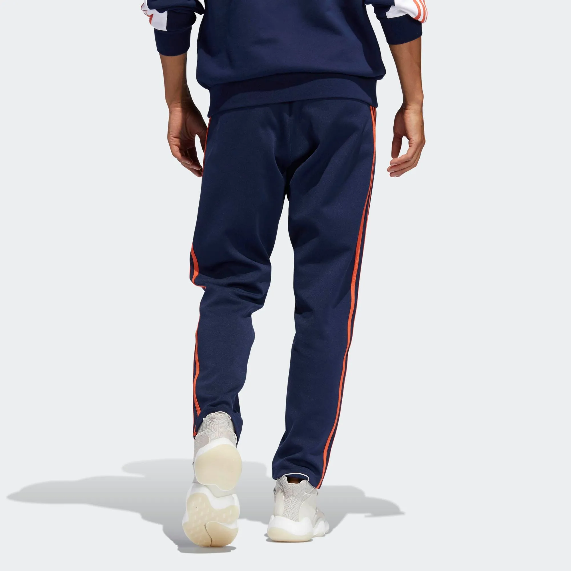 Mens Adidas Originals 3-Stripes Pants Track Pants In Collegiate Navy Raw Amber