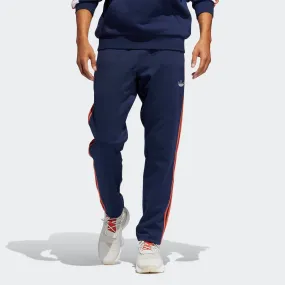 Mens Adidas Originals 3-Stripes Pants Track Pants In Collegiate Navy Raw Amber