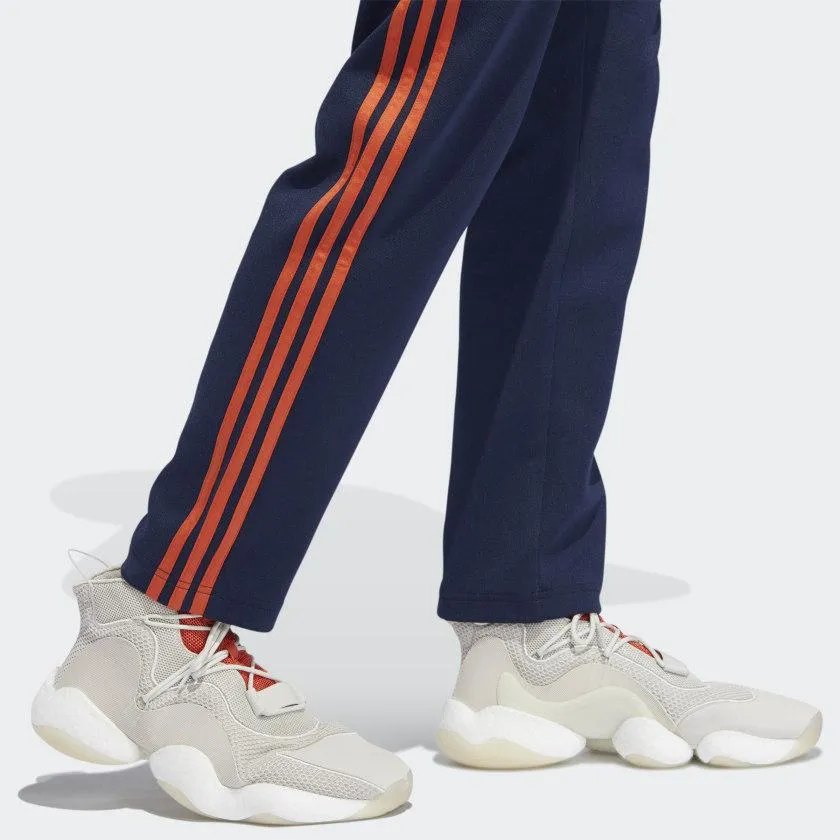 Mens Adidas Originals 3-Stripes Pants Track Pants In Collegiate Navy Raw Amber