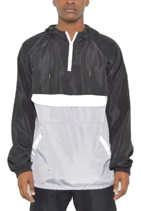 Men’s Color Block Anorak Jacket Pullover Windbreaker