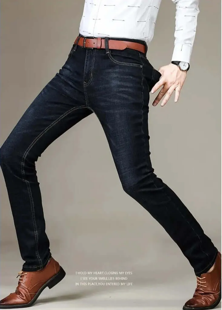 Men's Slim Fit Jeans: Classic Denim Five-Pocket Design