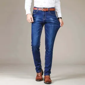 Men's Slim Fit Jeans: Classic Denim Five-Pocket Design