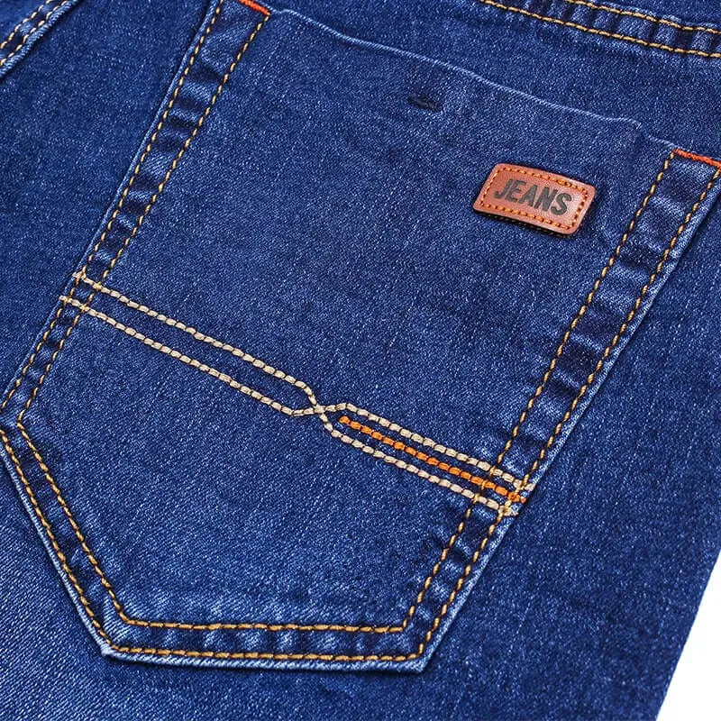 Men's Slim Fit Jeans: Classic Denim Five-Pocket Design