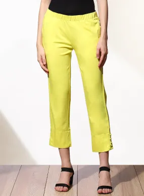 Mia Mustard Relaxed Fit Pants for Women