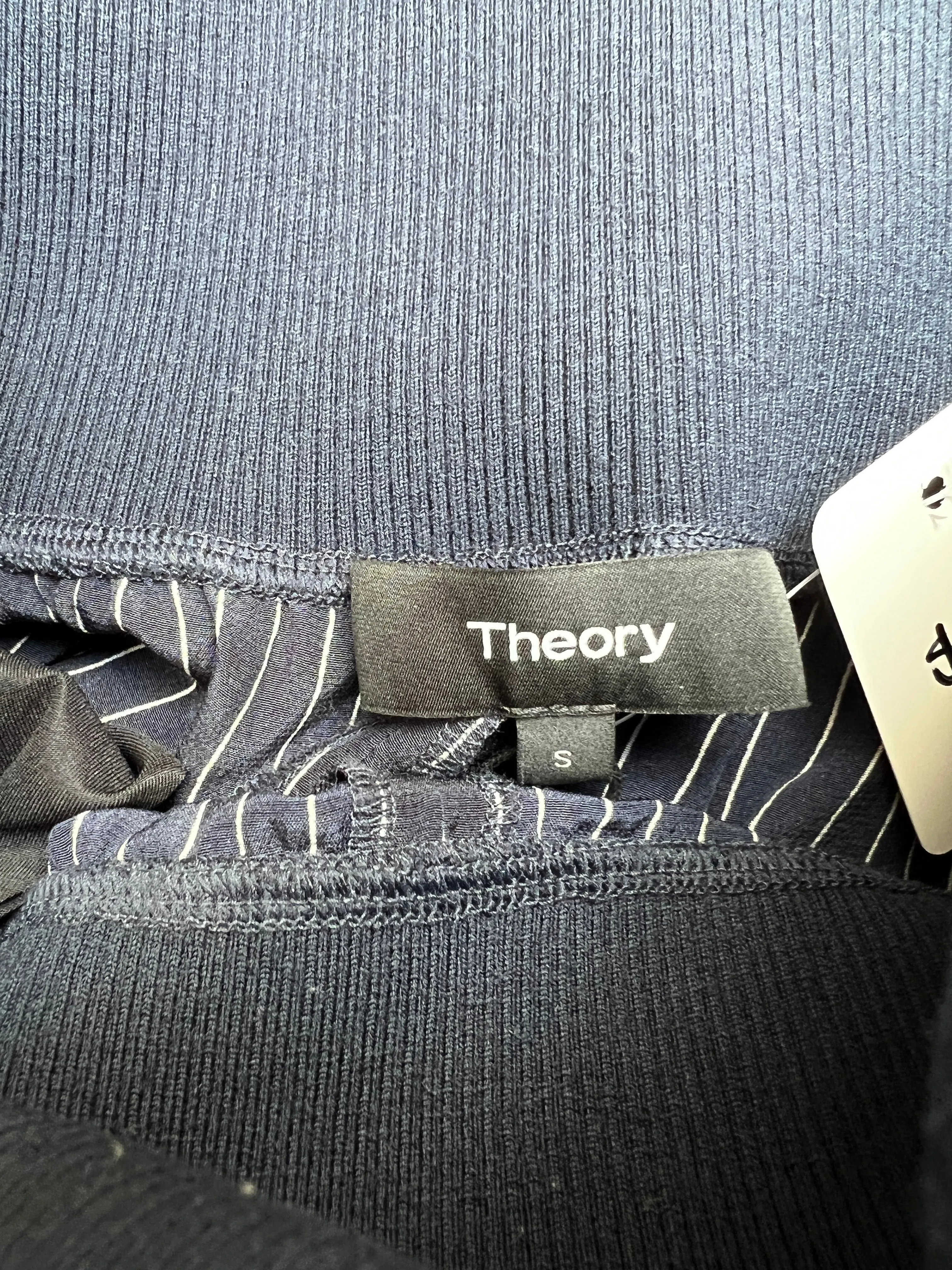 Navy Silk Pants - S