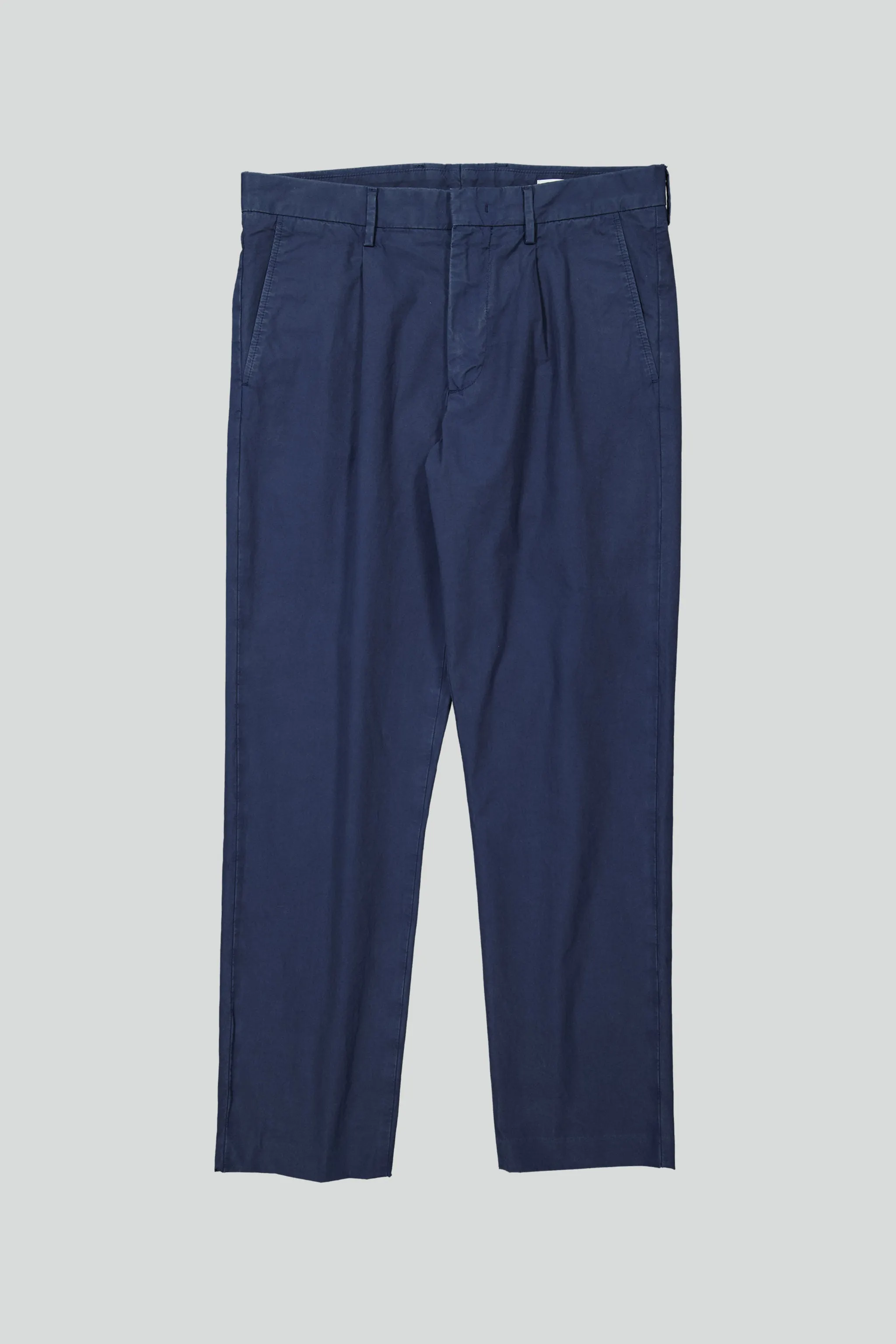 No Nationality Bill Pleated Chino - Navy Blue