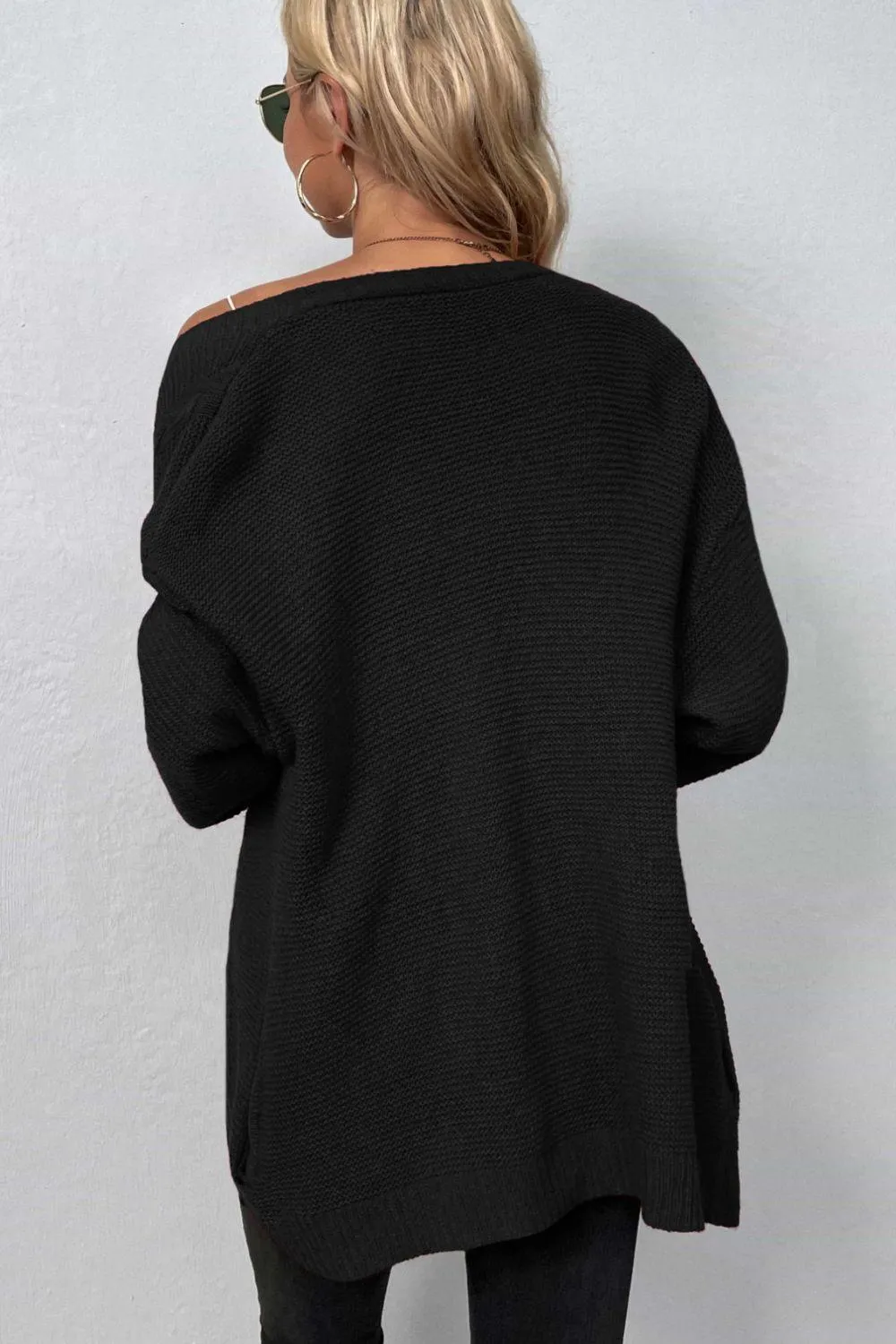 Open Front Cardigan with Pockets