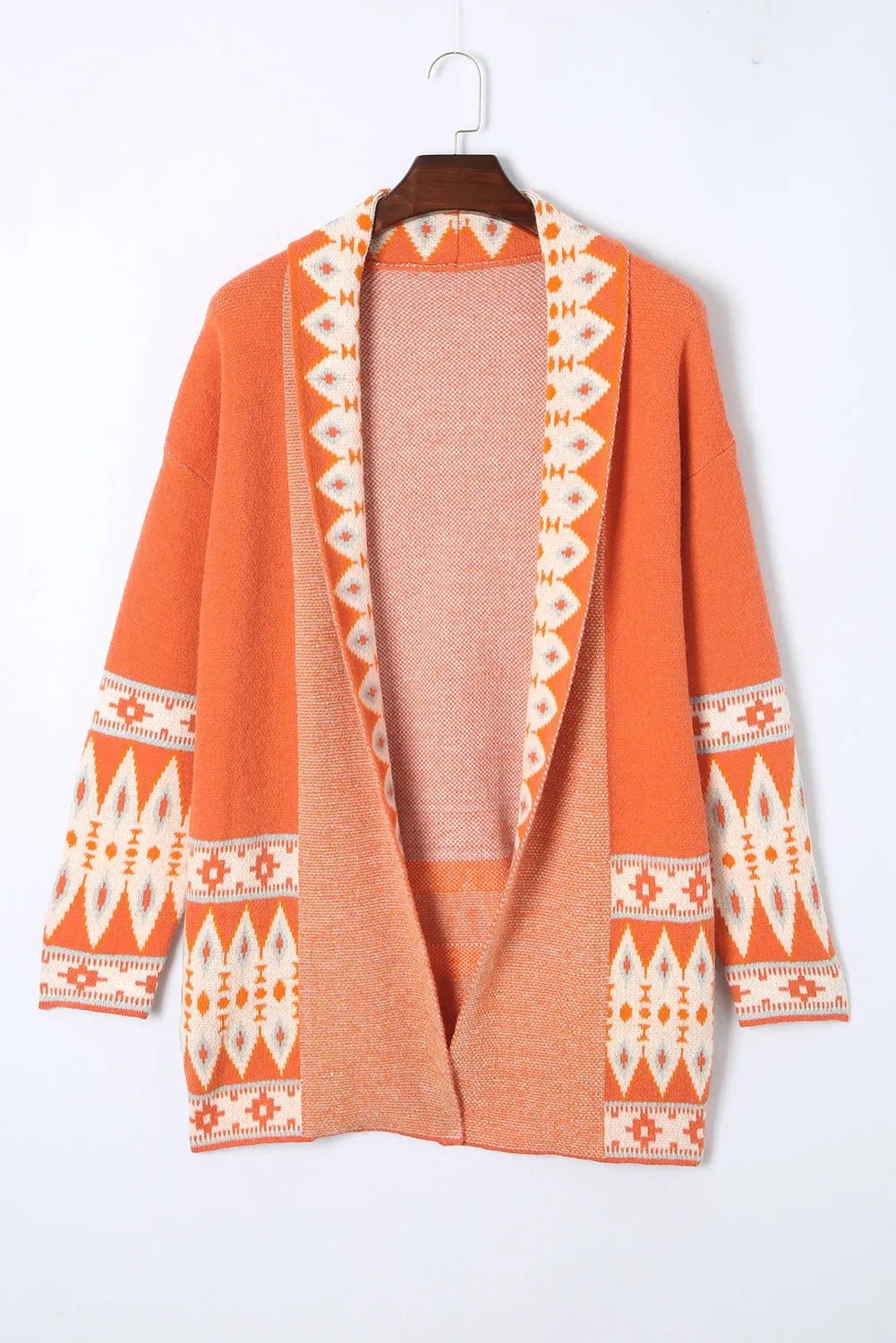 Open Front Knitted Cardigan