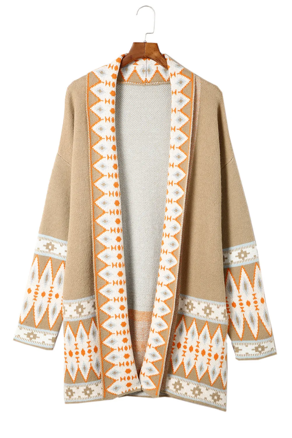 Open Front Knitted Cardigan