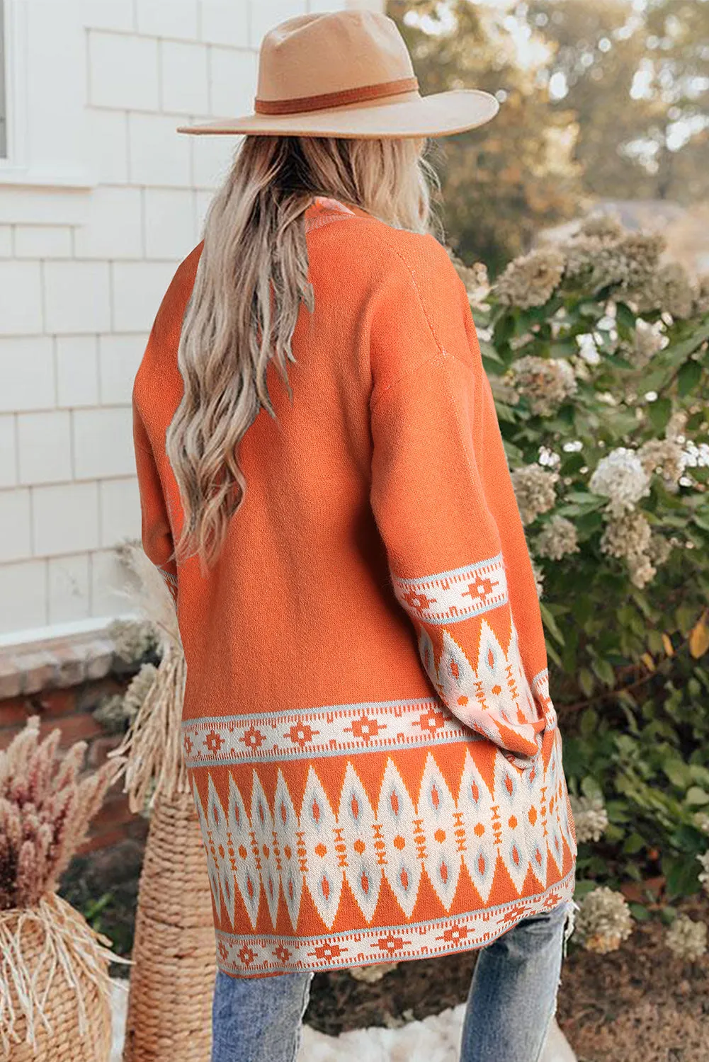 Open Front Knitted Cardigan