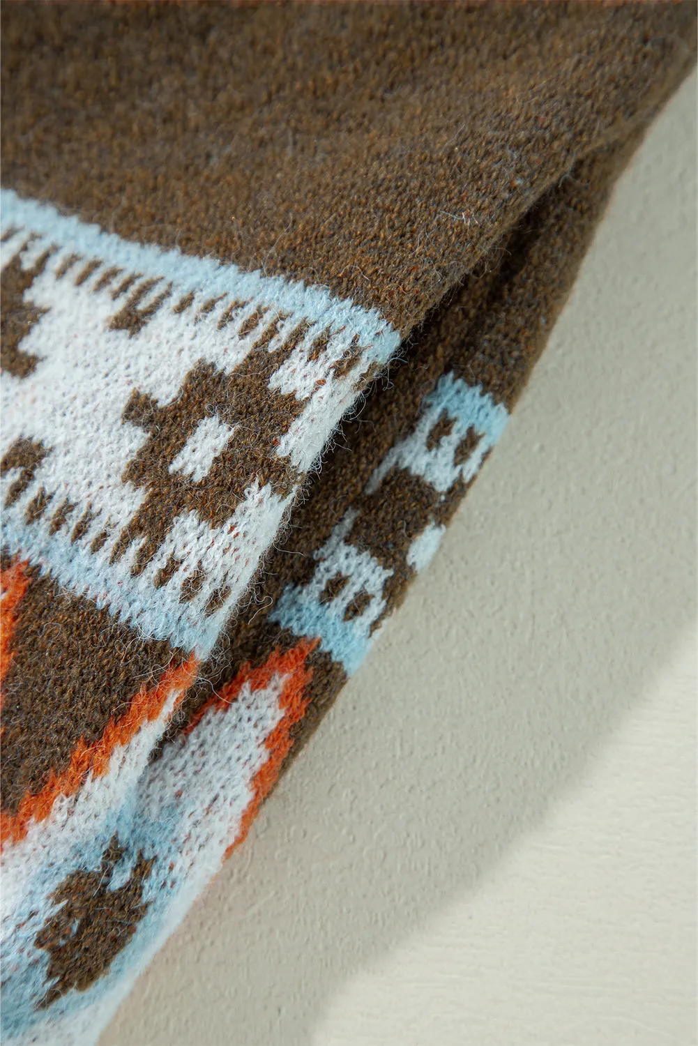 Open Front Knitted Cardigan