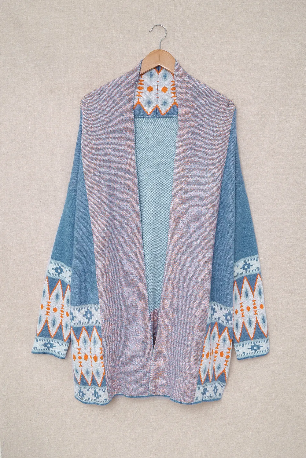 Open Front Knitted Cardigan