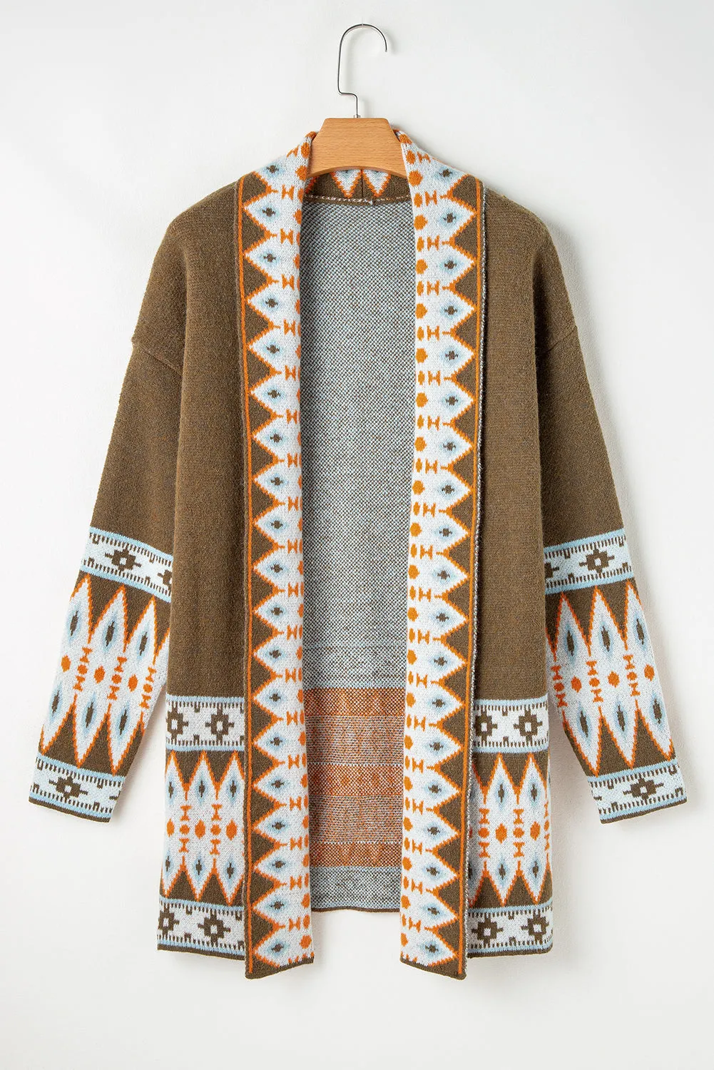 Open Front Knitted Cardigan