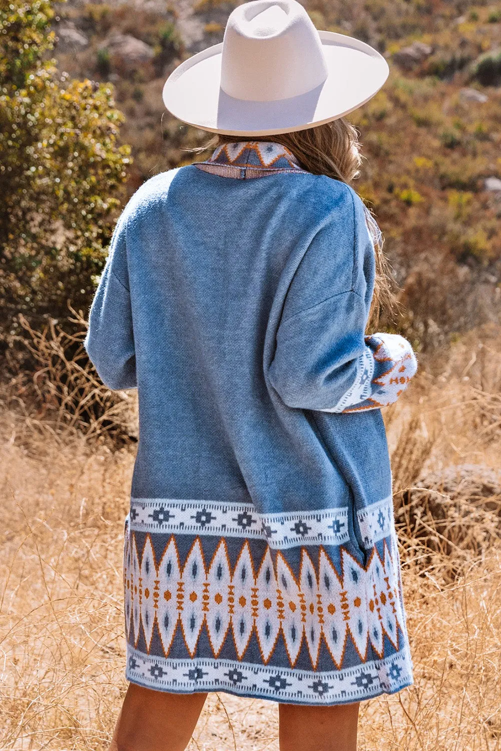 Open Front Knitted Cardigan