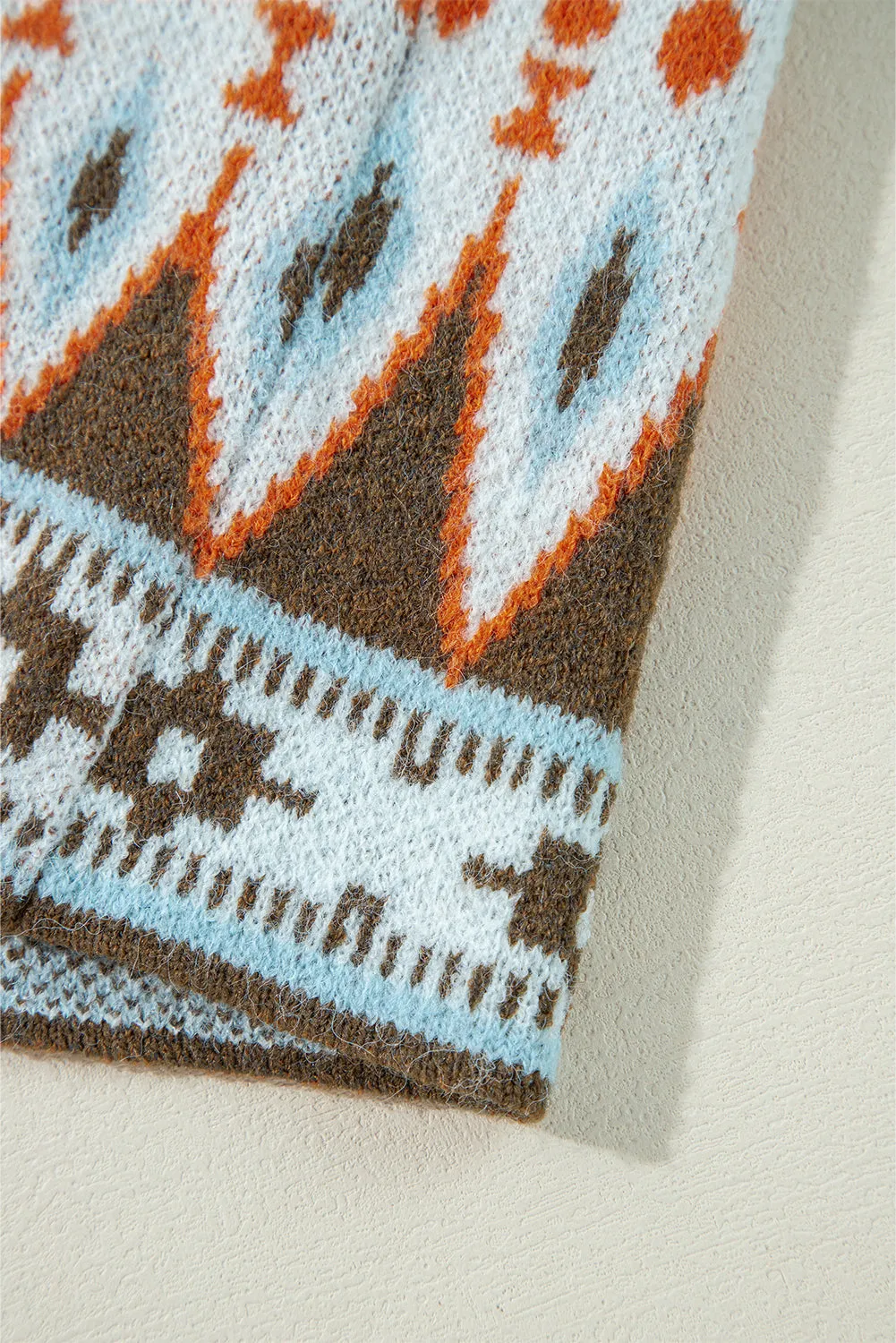 Open Front Knitted Cardigan