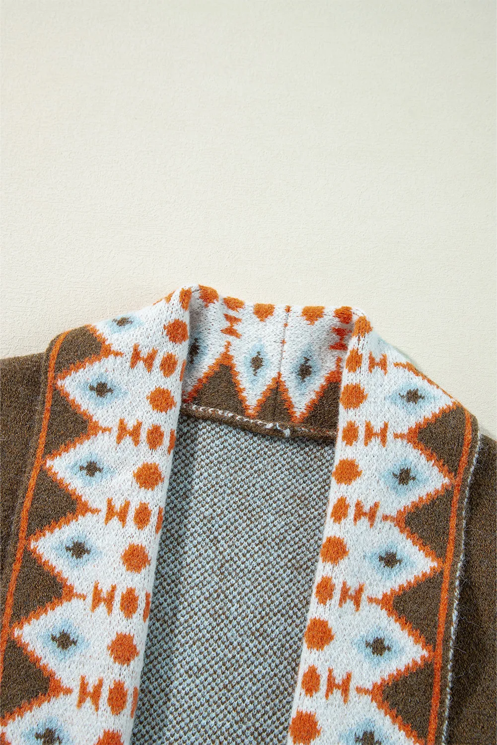 Open Front Knitted Cardigan