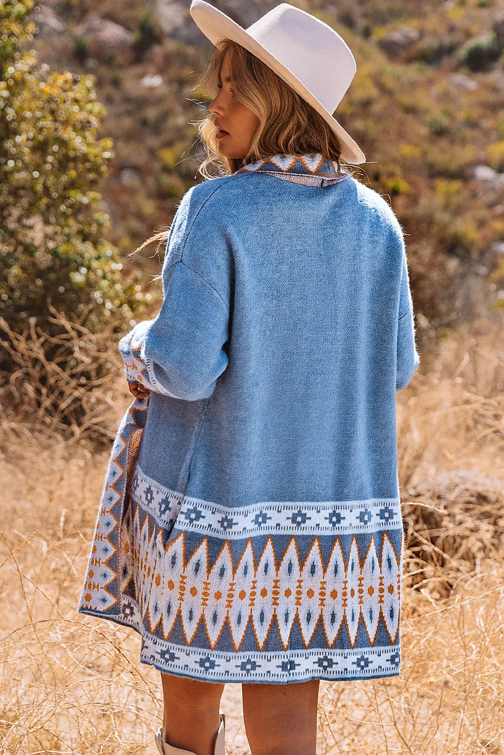 Open Front Knitted Cardigan