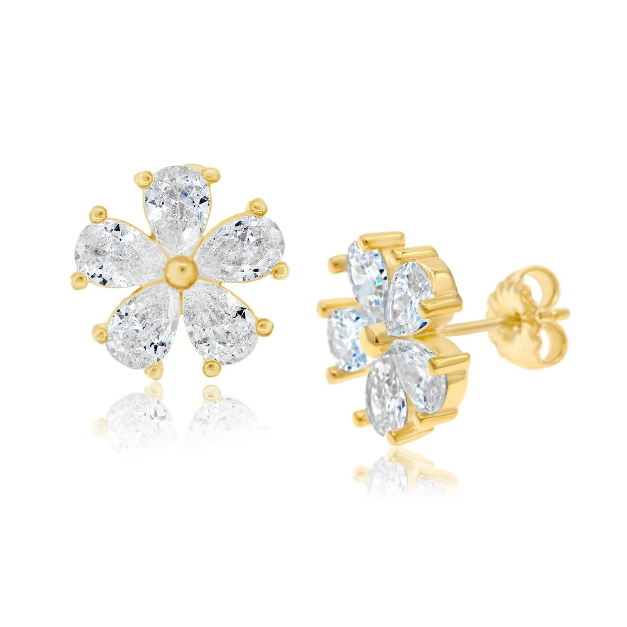 Prong-Set Flower Studs