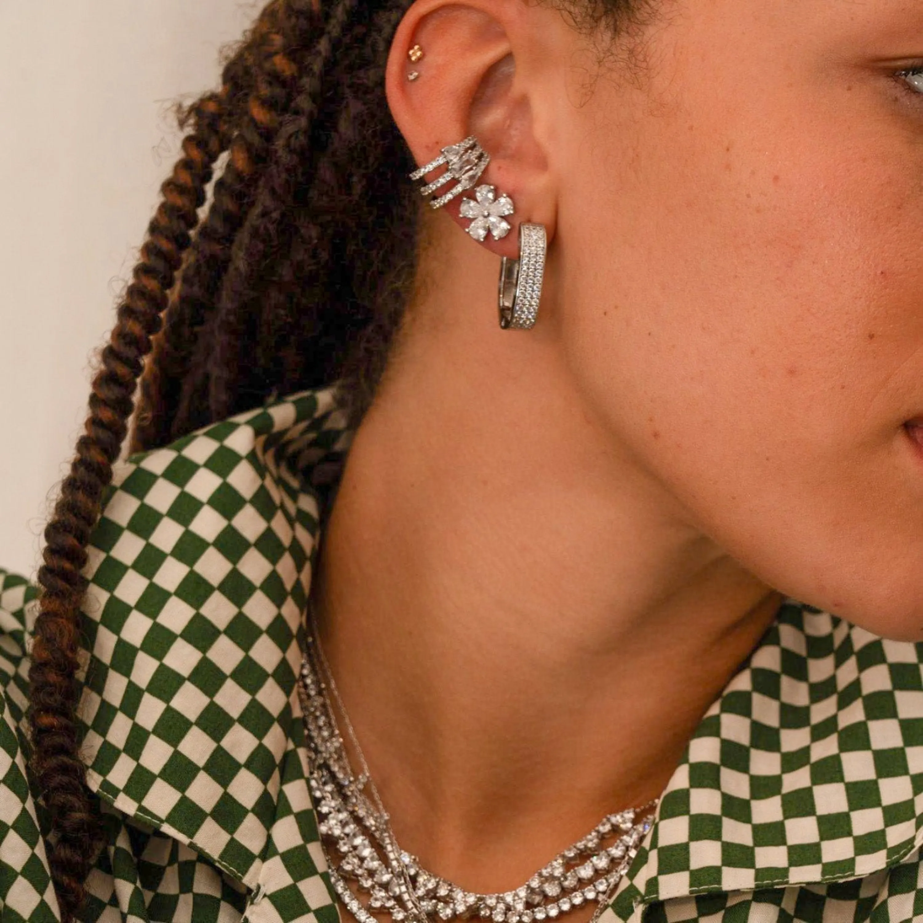 Prong-Set Flower Studs