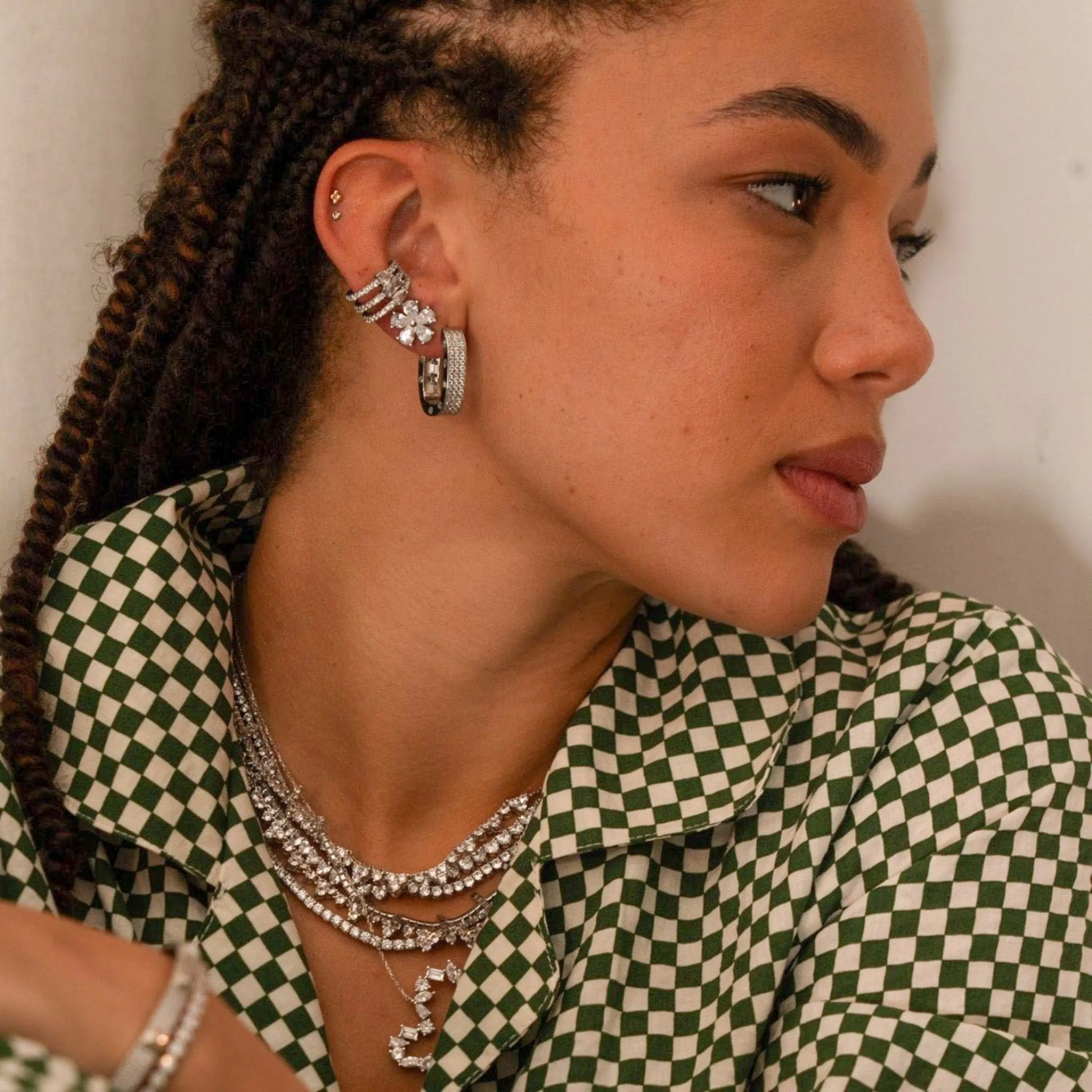 Prong-Set Flower Studs