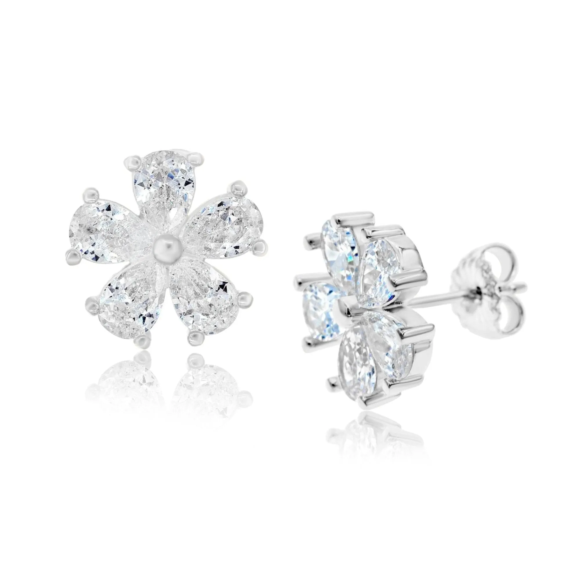 Prong-Set Flower Studs