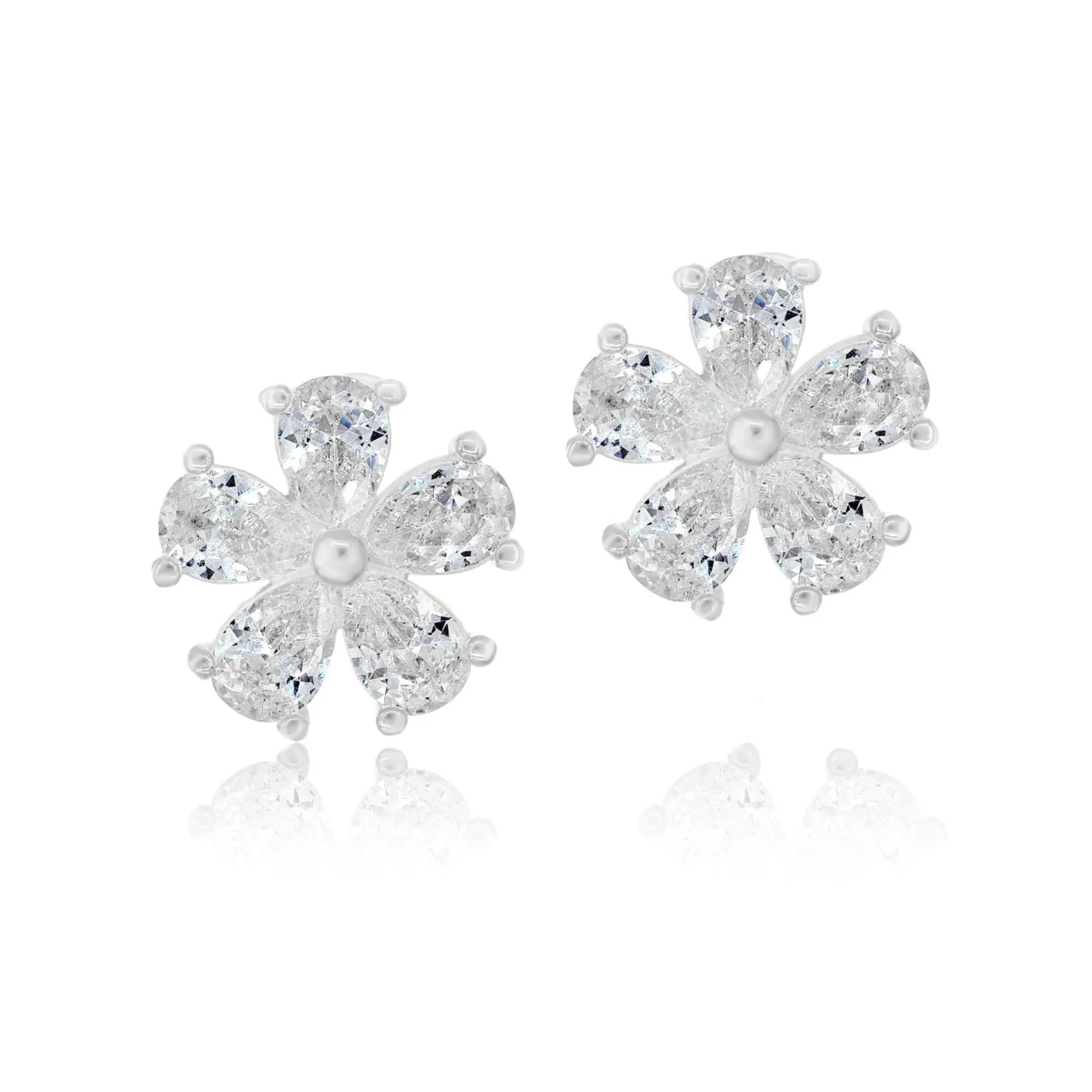 Prong-Set Flower Studs