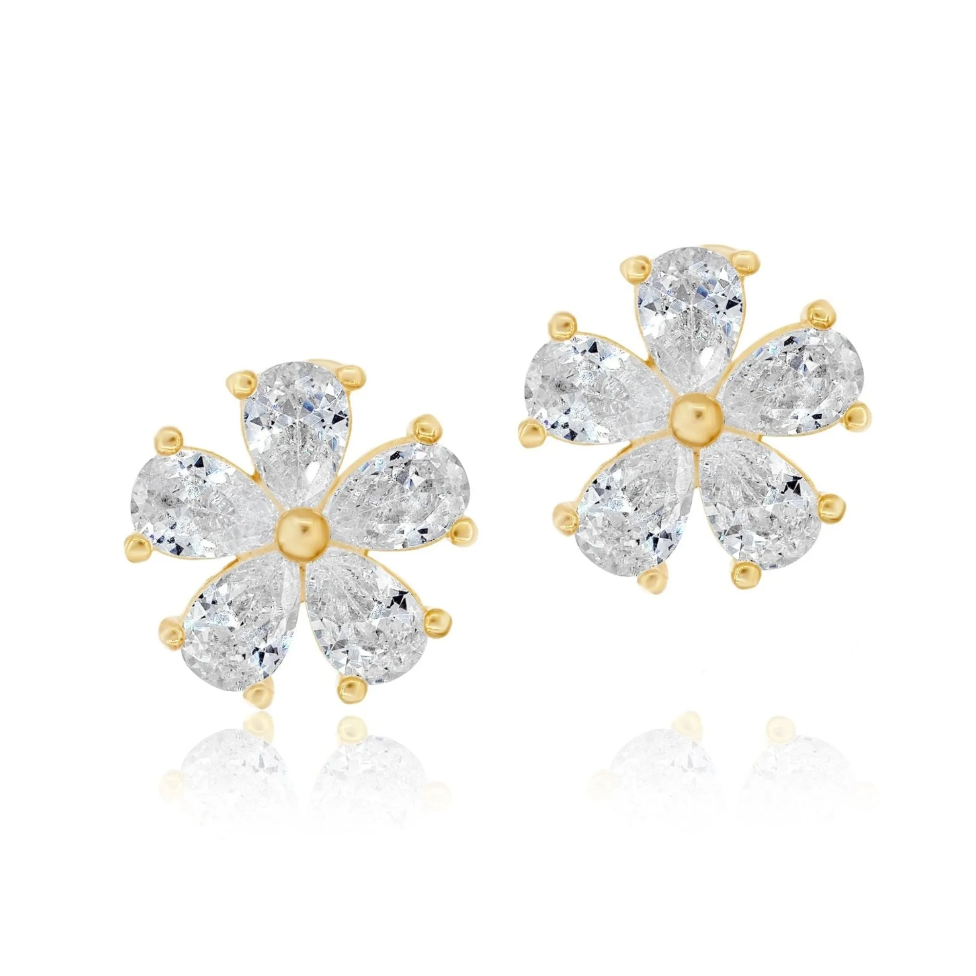Prong-Set Flower Studs