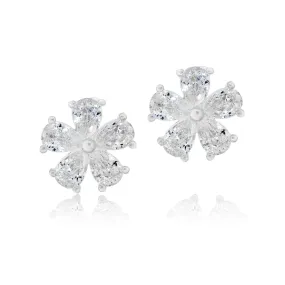 Prong-Set Flower Studs