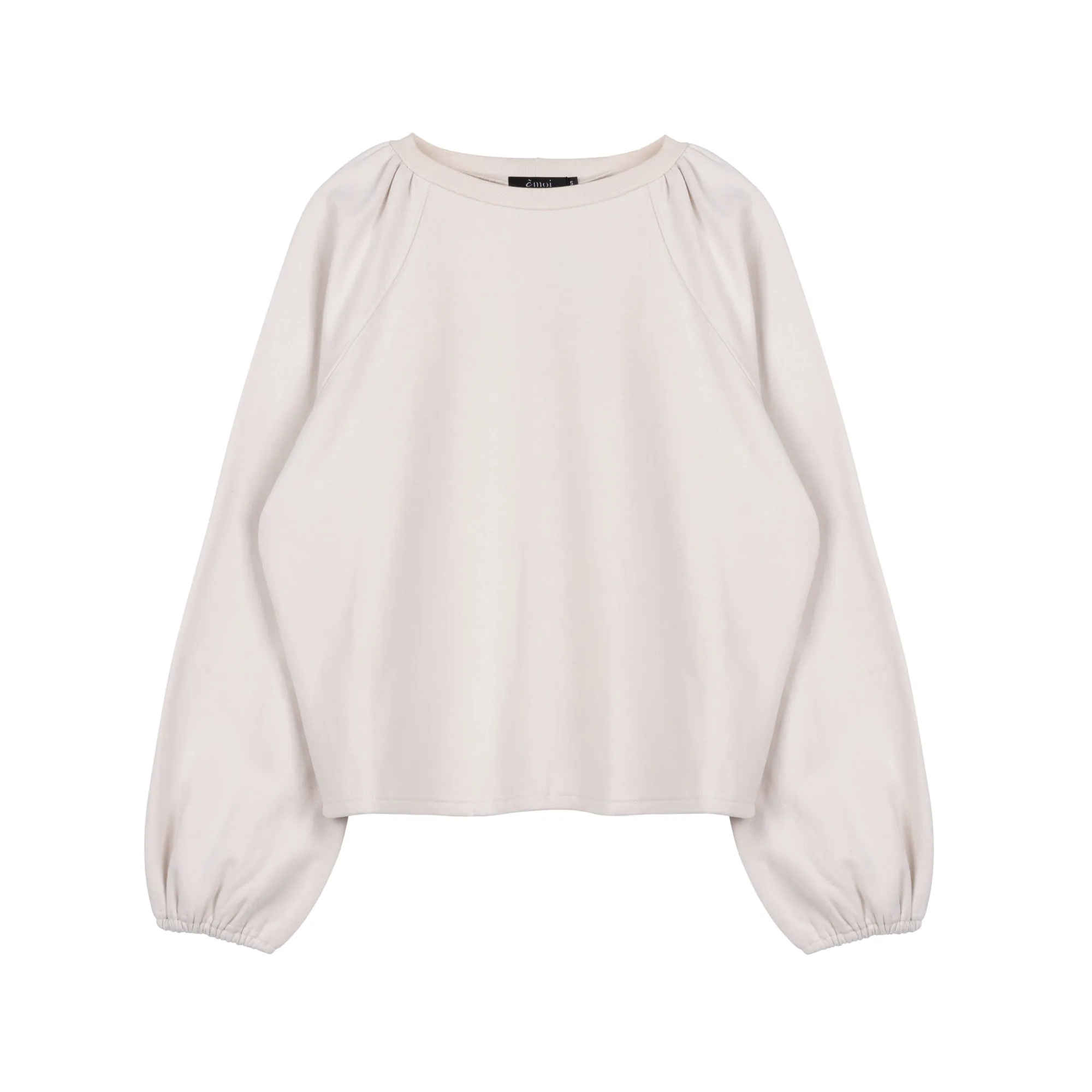 Puff Sleeve Crewneck | Cream [Final Sale]