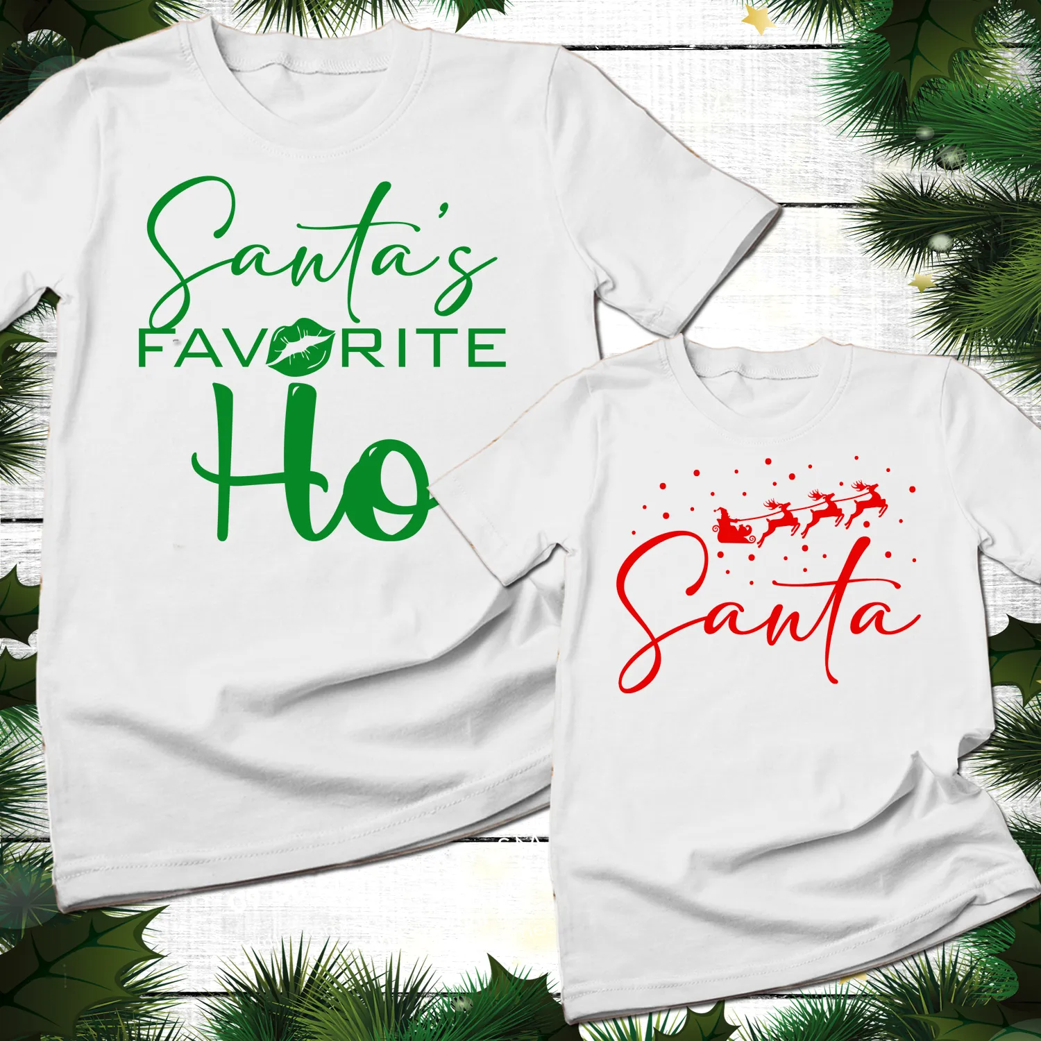 Santa's favorite Ho Couples Sweatshirt, Christmas Shirt, Couples Shirts, Christmas Matching Couple