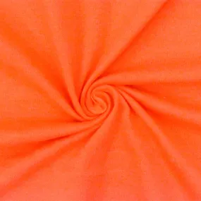 Simple Orange Solid Stretch Cotton Jersey Knit Fabric