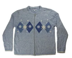 Soft Blues-Large Christmas Sweater